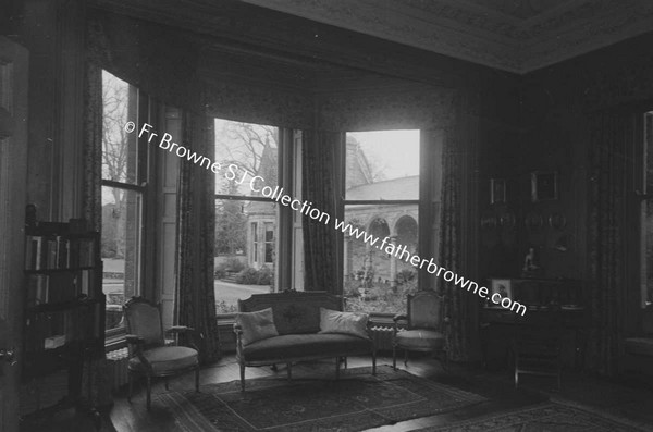 GLASLOUGH HOUSE  THROUGH WINDOWS OF SMALL DINING ROOM